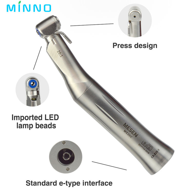 20/1 Implantaten Motor Tegenhoek Externe waterspray Laag snelheidshanddoek Geen LED-boor tandheelkundige gereedschap