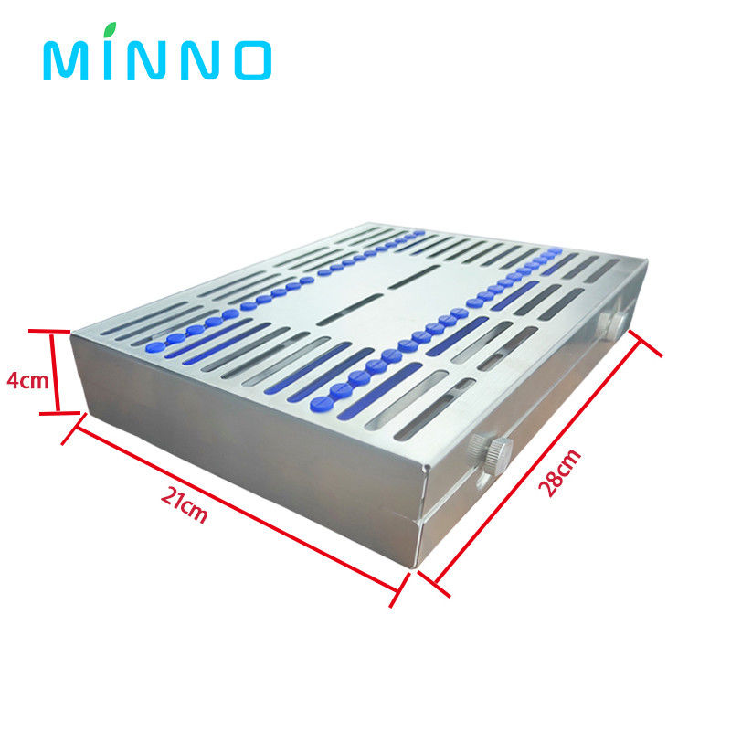 Tandheelkundige sterilisatie rack Chirurgische autoclave sterilisatie doos Denspay roestvrij tandheelkundige cassette bestand Burs Desinfecti