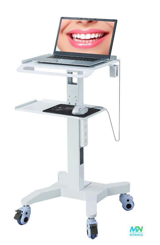 Medische trolley stand tandheelkundige laboratoriumapparatuur stil wiel orale 3D scanner houder host mobiele kar met rem stopcontact dentis
