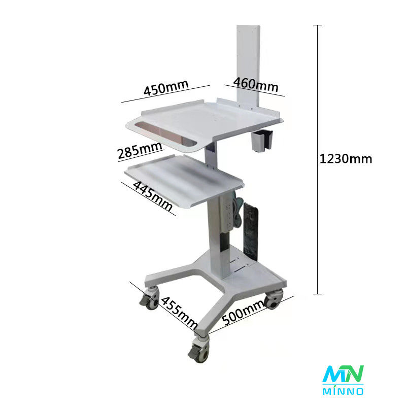 Medische trolley stand tandheelkundige laboratoriumapparatuur stil wiel orale 3D scanner houder host mobiele kar met rem stopcontact dentis