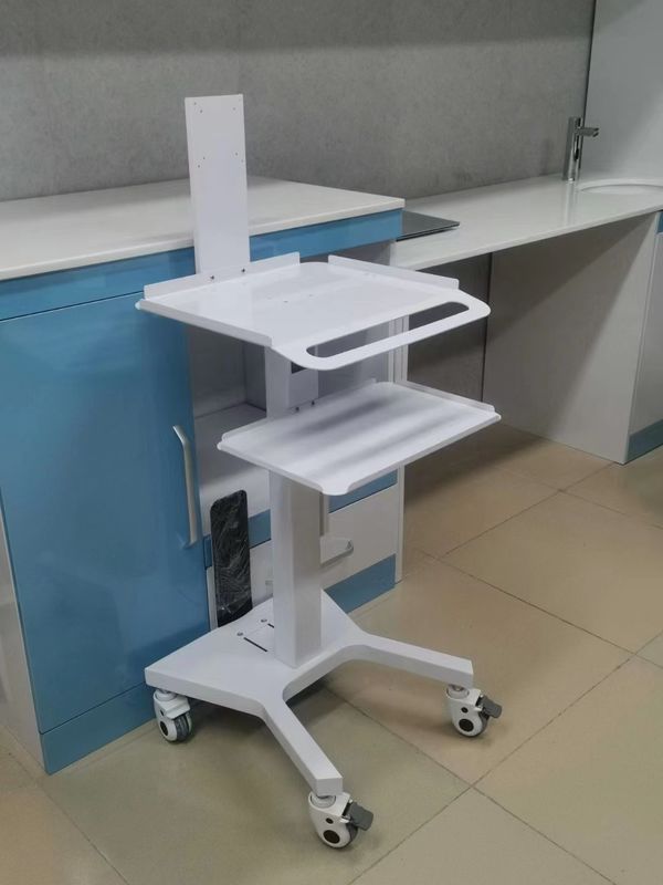 Medische trolley stand tandheelkundige laboratoriumapparatuur stil wiel orale 3D scanner houder host mobiele kar met rem stopcontact dentis