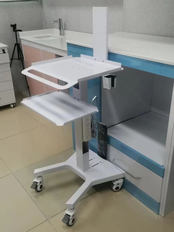 Medische trolley stand tandheelkundige laboratoriumapparatuur stil wiel orale 3D scanner houder host mobiele kar met rem stopcontact dentis