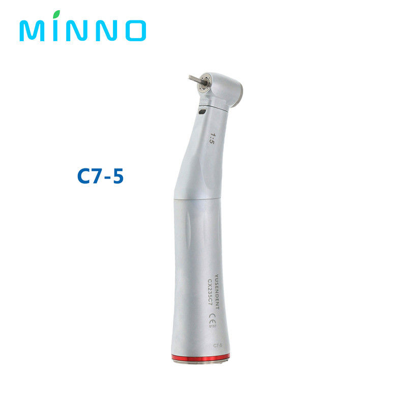Tandheelkundige 1/5 Low Speed Handpiece Verhoogde Rode Ring Contra Hoek Interne waterspray voor E-type motor
