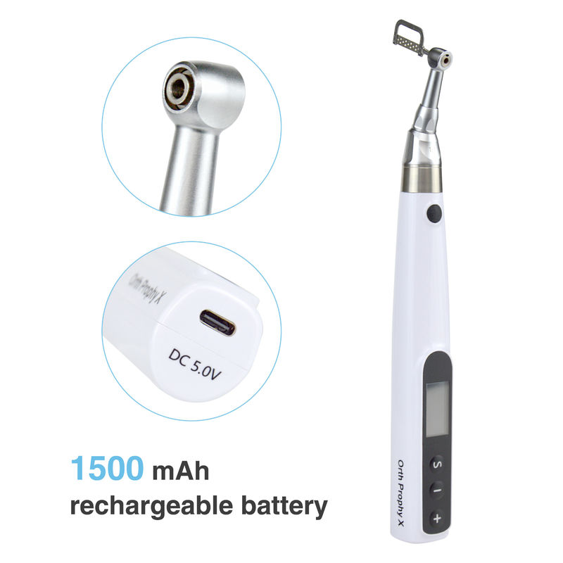 Tandheelkundige elektrische draadloze lPRS-systeem Orthodontische motor Tandheelkundige elektrische draadloze IPR-systeem Orthodontische & Polijst 2-in-1 Motor Type-C Charging Port